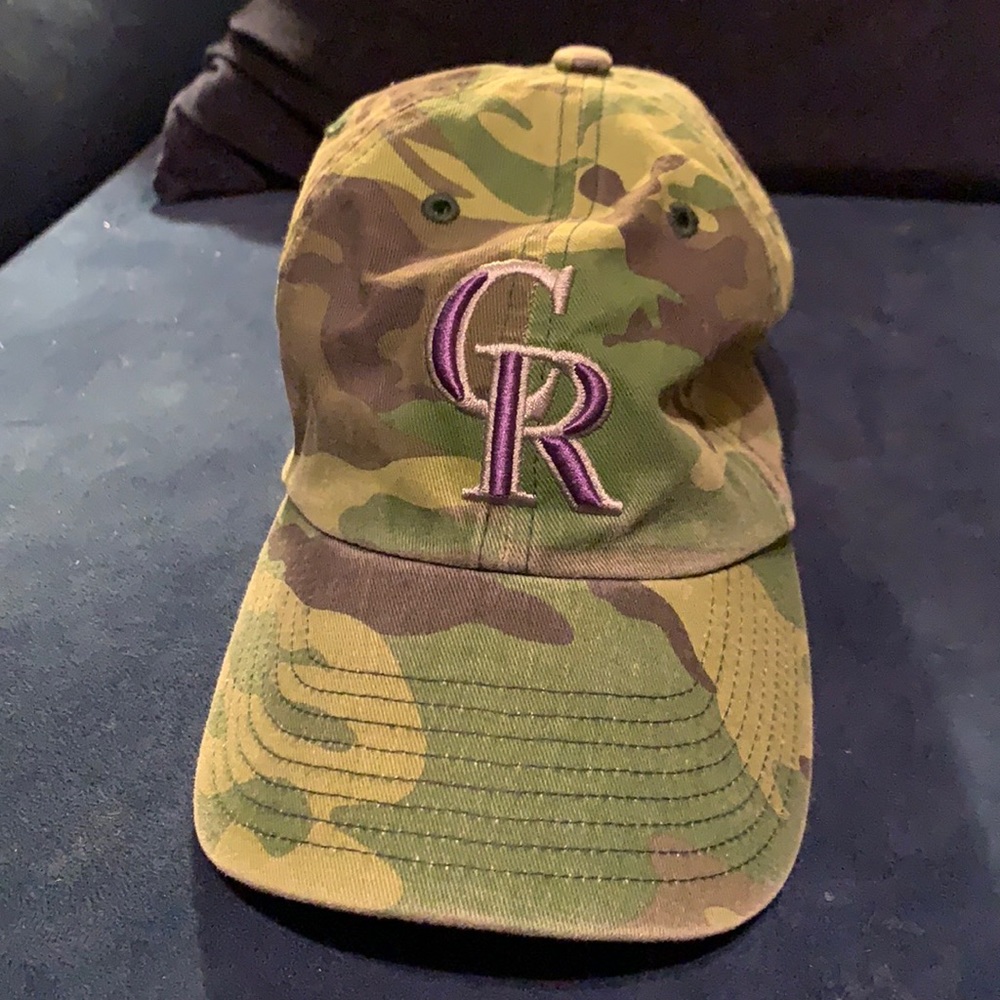 Camo Colorado Rockies baseball cap (unisex, adjustable)